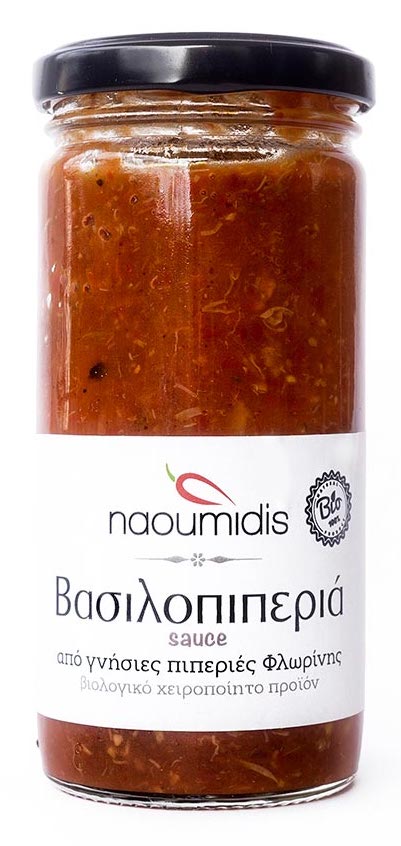 Vasilopiperia - BIO omáčka z paprik s rajčaty a hříbky 260g NAOUMIDIS