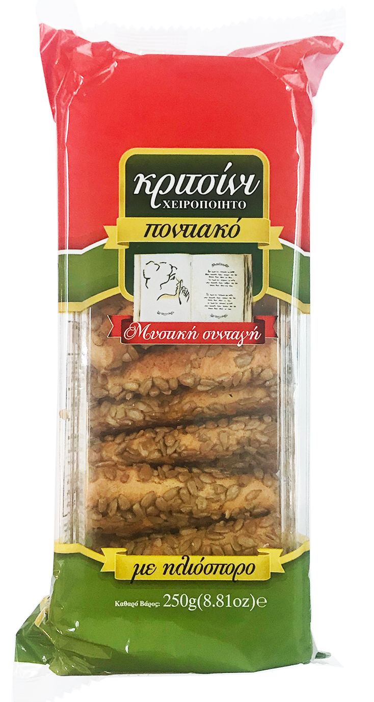Celozrnné critsini se slunečnicovými semínky z Kréty 250g TO MANNA