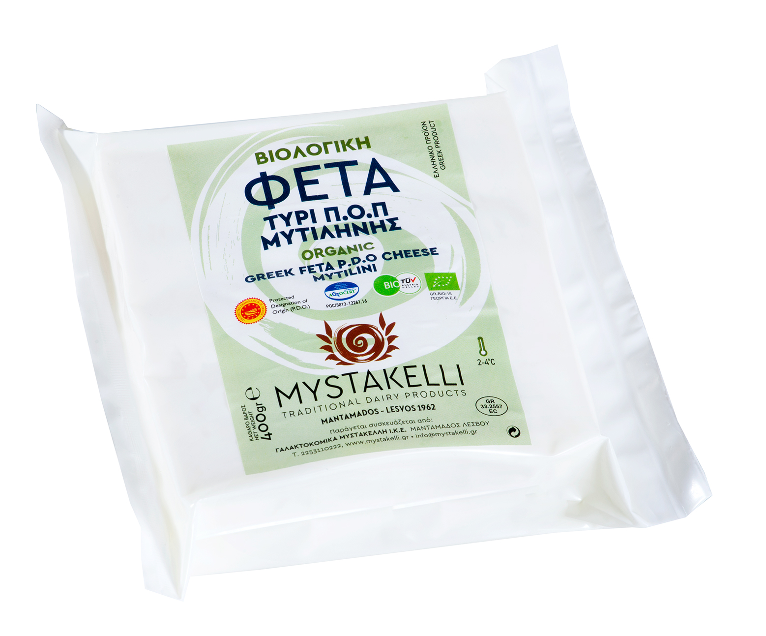 BIO Sýr Feta Mytilinis P.D.O. z Lesbu | Mystakelli váha: 150g