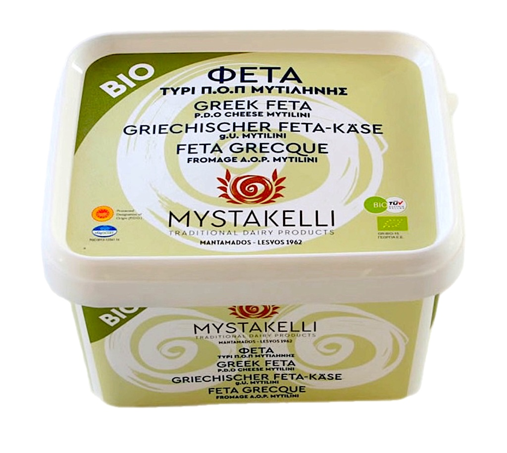 BIO Sýr Feta Mytilinis P.D.O. z Lesbu | Mystakelli váha: 1kg