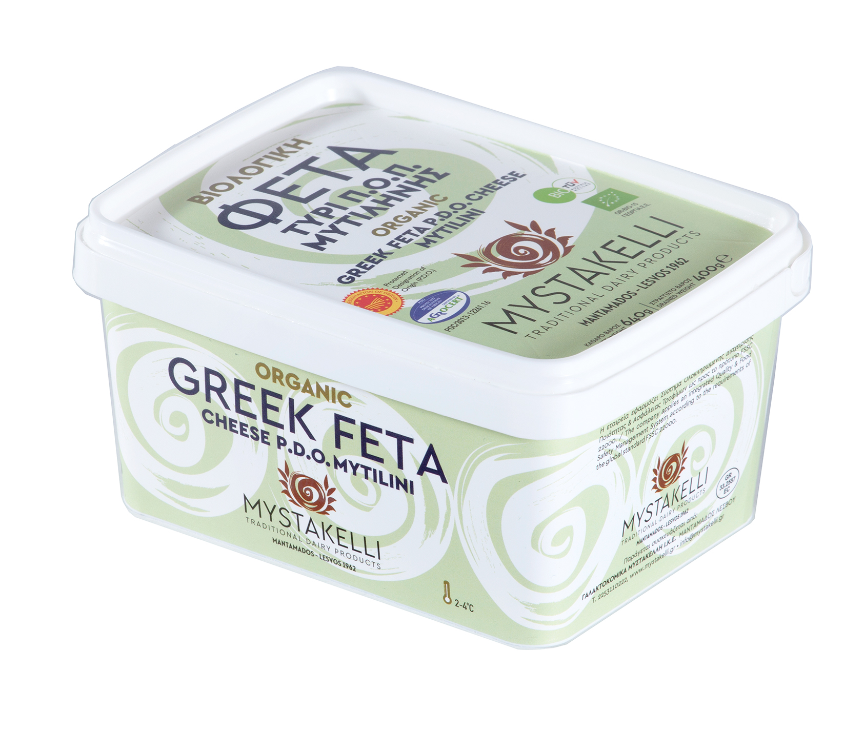 BIO feta Mytilinis P.D.O. z Lesbu 400g MYSTAKELLI
