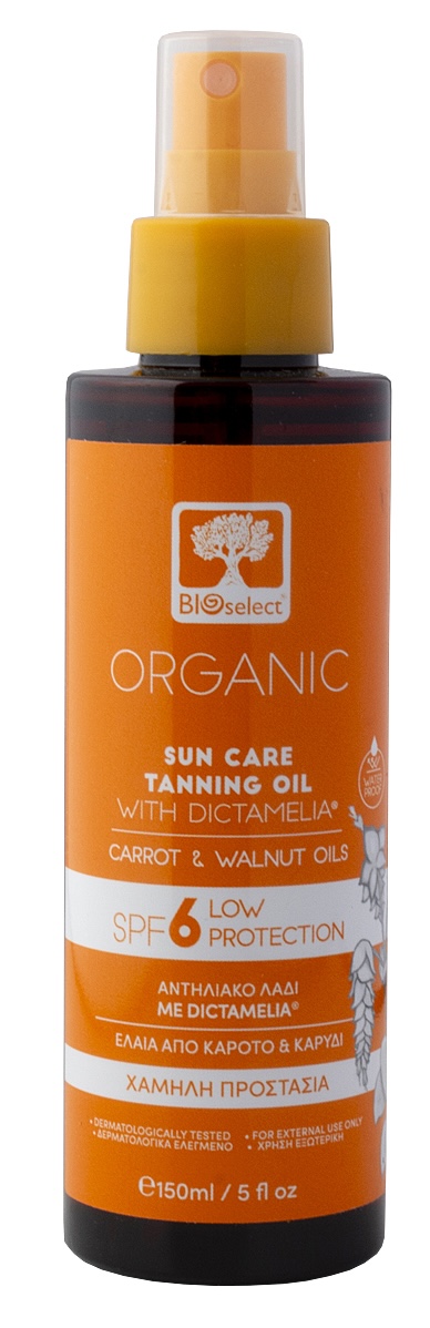 Opalovací olej s nízkým faktorem SPF 6 150ml BIOselect
