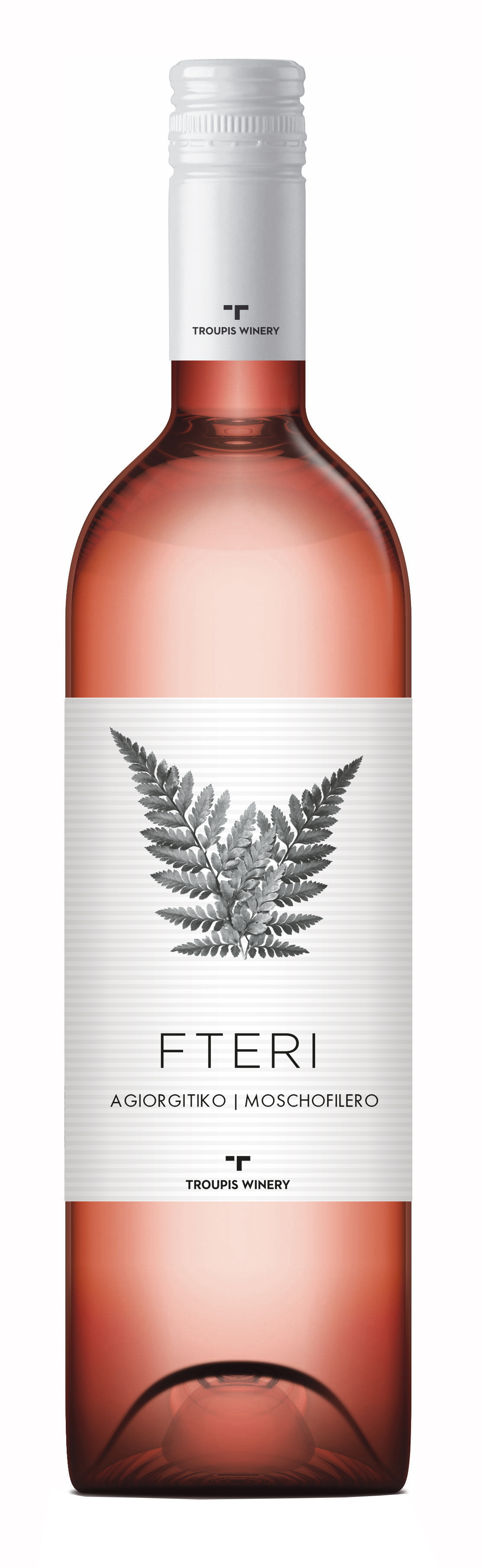 Růžové suché víno FTERI Agiorgitiko - Moschofilero 2022 P.G.I. Peloponés 750ml TROUPIS