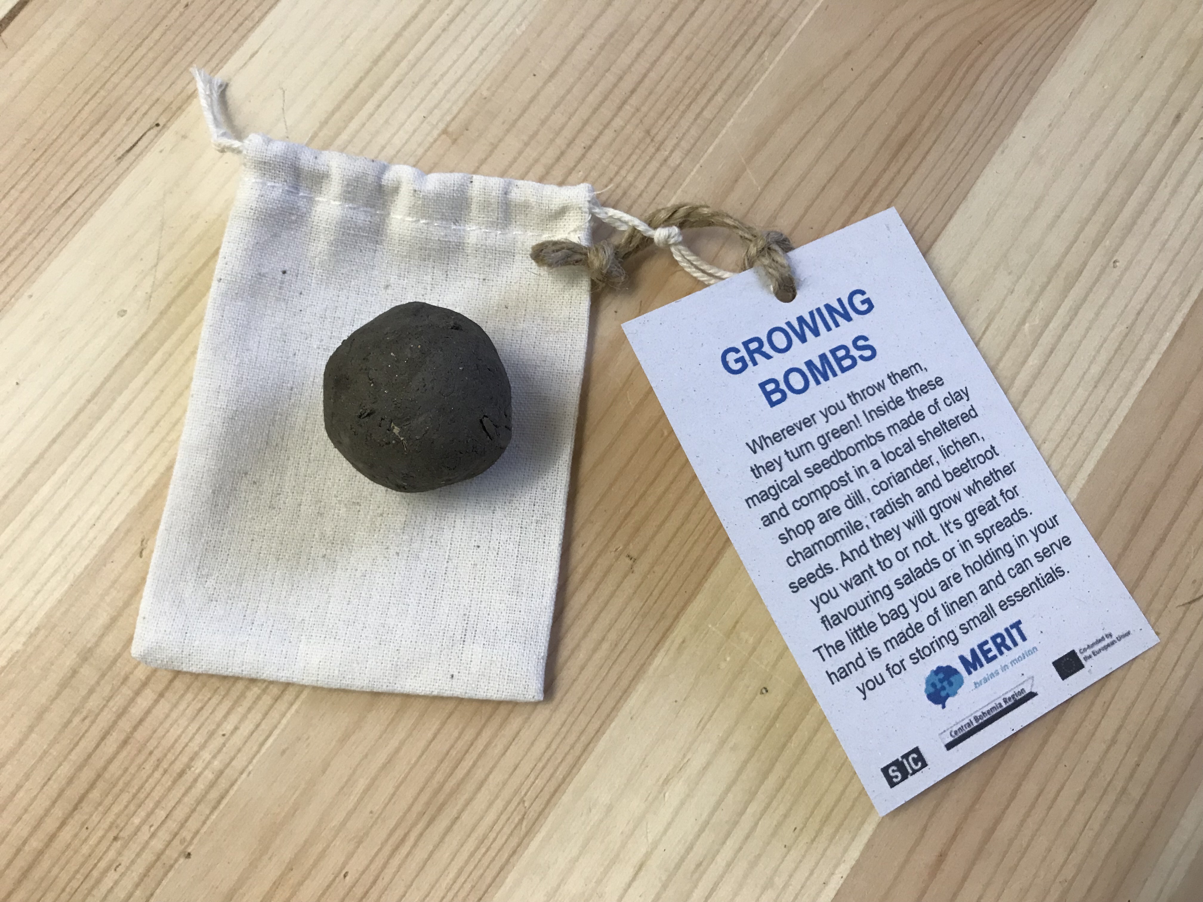 seed bombs položené na stole od Green Cat
