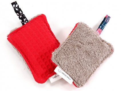 froté houbička na nádobí červená