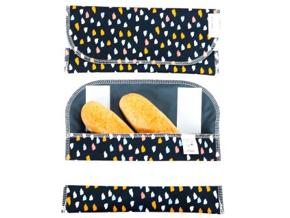 Obal na svačinu - Barevný déšť Dvojrohlík