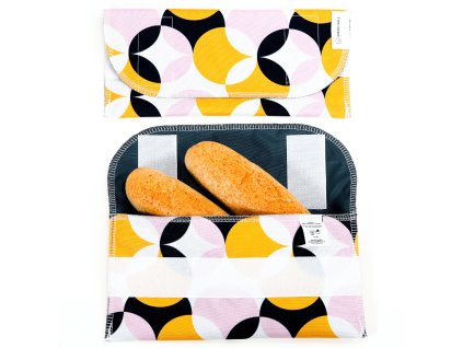 Obal na svačinu - Retro kruhy Dvojrohlík
