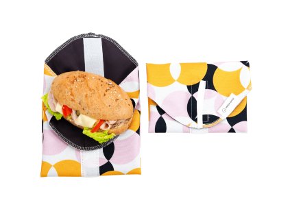 Svačinový ubrousek - Retro kruhy