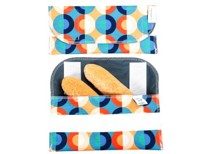 Obal na svačinu - Retro nálada Dvojrohlík