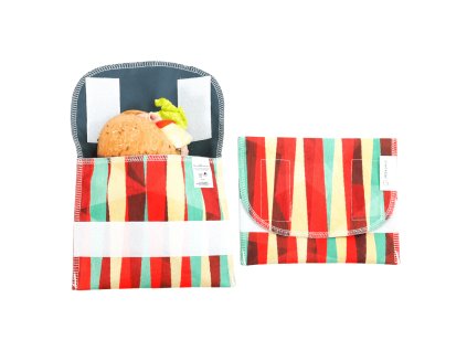 Obal na svačinu - Retro proužky Houska