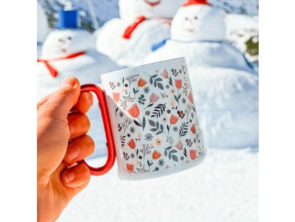 plecháček s krabinou s motivem tulipánů