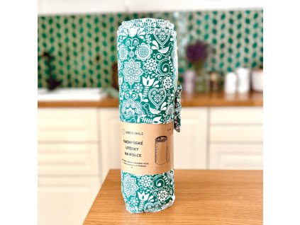 Bavlněné utěrky na roli - Zelená lidovka