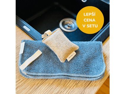 Zero waste set od kuchyně na mytí nádobí
