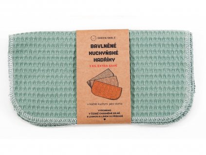 bavlněný hadřík zelený