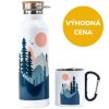 SET Termoska s horami 750 a termo hrncek s karabinou 1