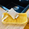 Žlutý zero waste set do kuchyně s houbičkou na mytí