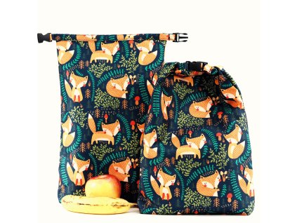 Rolovací obal na desiatu  - Líšky z knižky/ veľký