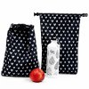 Rolovací obal na desiatu - Čierne srdiečka/ veľký