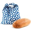 Funkčné vrecko na chlieb - Modré listy