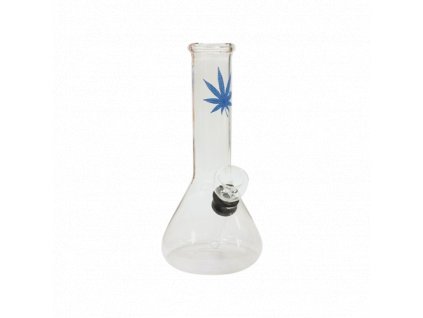 skleneny bong leaf 150mm 73mm modry removebg preview
