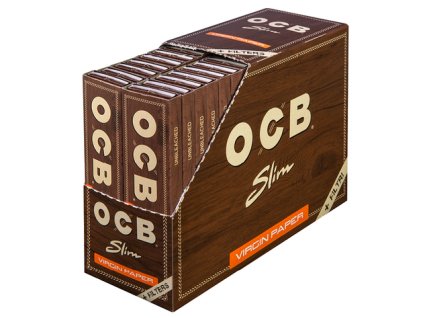 king size papieriky ocb virgin slim s filtrami 32ks po 32 listov