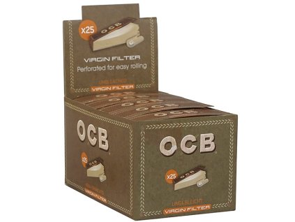 ocb virgin filter tips ungebleicht 25 hefte a 50 tips