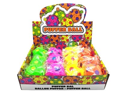 quetschball fussball pufferball 4 fach sortiert 12er display