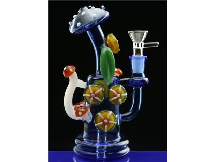 25906 skleneny bong wild mushrooms 180mm 75mm sg14 modry