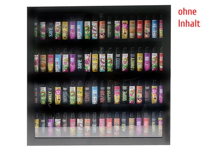 vitrine fuer clipper feuerzeuge schwarz holz leer fuer 72 clipper