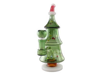 Sklenený bong BLACK LEAF XMAS|↕250mm|Ø100mm|SG19  OC:77,90€