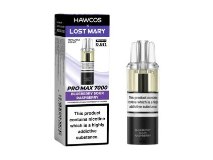 Blueberry Sour Raspberry Hawcos x Lost Mary Pro Max 7000 Prefilled Pods Refill Container