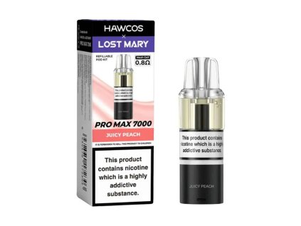 Juicy Peach Hawcos x Lost Mary Pro Max 7000 Prefilled Pods Refill Container