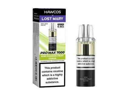 Kiwi Passionfruit Guava Hawcos x Lost Mary Pro Max 7000 Prefilled Pods Refill Container