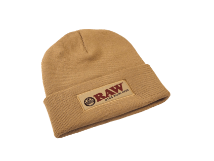 RAW HAT STASH BEANIE TAN 01