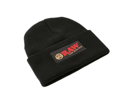 RAW HAT STASH BEANIE BLACK 01