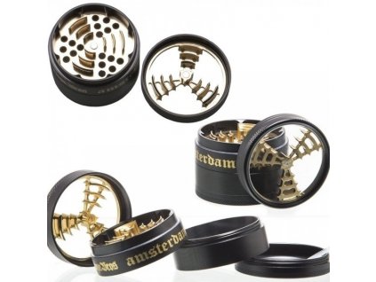 kovova drticka dope bros 4 dielna 63mm zlata oc 16 90