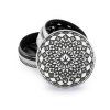grinder silver mandala leaf metal 3 tlg o 40 mm