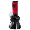 skleneny mini bong hemp leaf 136mm 68 28mm cierny