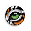 aschenbecher feline eyes tiger aus metall o 14 cm