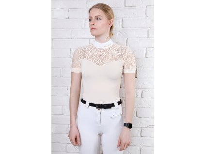 Tričko dámske pretekové Fleur de lys Cristal cream