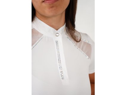 Tričko dámske pretekové Fleur de lys Poppy white