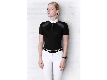 Tričko dámske pretekové Fleur de lys Poppy black
