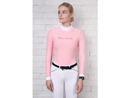 Fleur de lys Cornflower Pink competition shirt