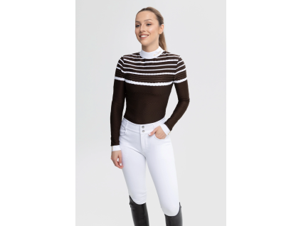 Womens Equestrian Competition Shirt Choco Hazel