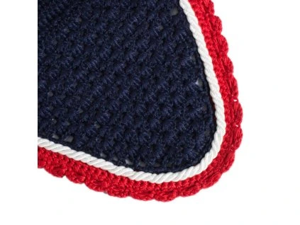 Pony flyveil - navy/red - white