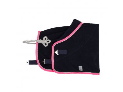 Fleece rug pony Greenfield - navy/pink - silver