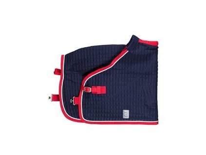 Thermo rug pony Greenfield - navy/red - white