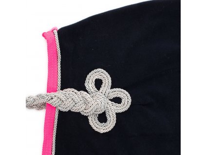 Riding sheet fleece Greenfield - navy/pink - silver