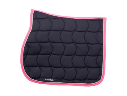 Saddle pad showjumping Greenfield - navy/pink - silver