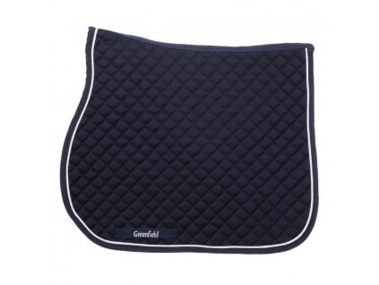 Saddle pad showjumping piping Greenfield- navy/navy - white